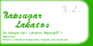 napsugar lakatos business card